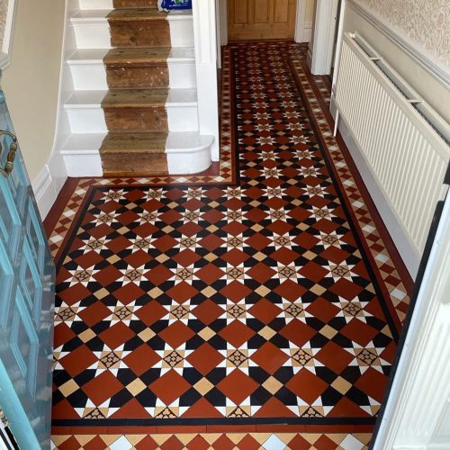 victorian tiled hallways