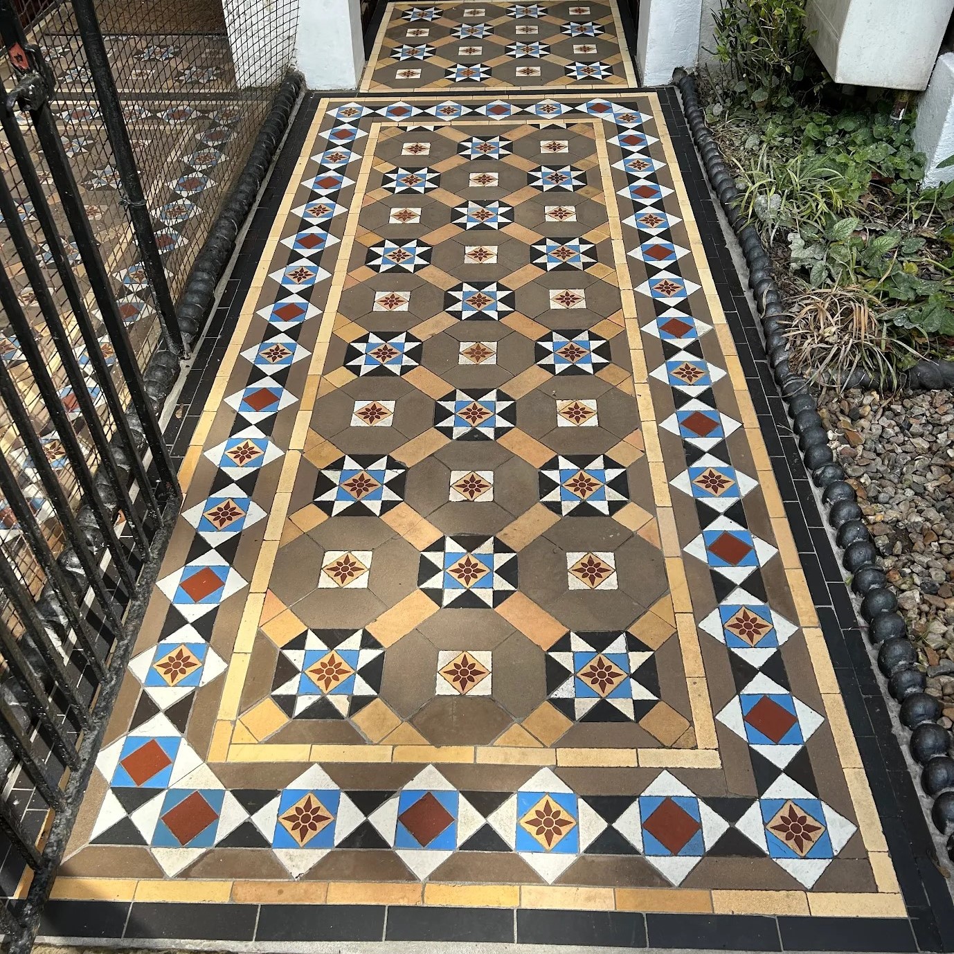 damaged victorian tiles after