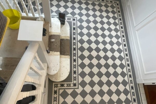 Bounds Green new Victorian tiles laid