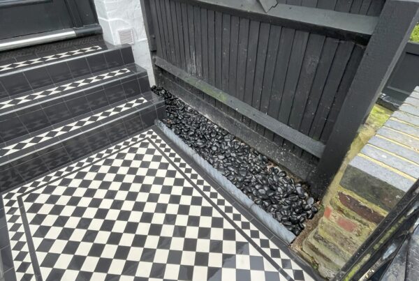 Muswell Hill Victorian tiles path and steps