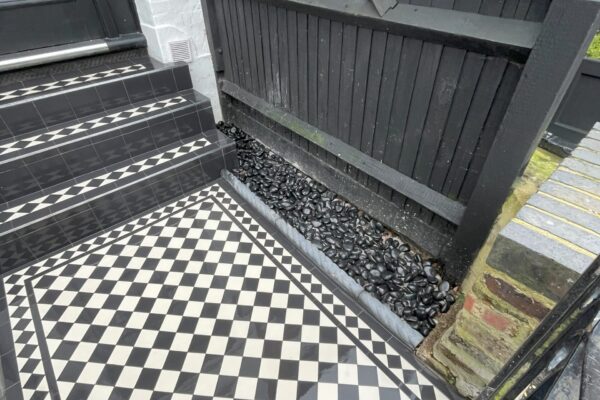 Muswell Hill Victorian tiles path and steps