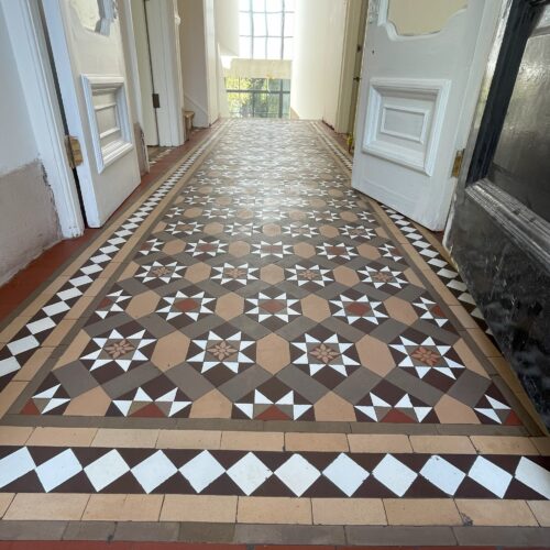 Muswell Hill victorian tile hallway restoration
