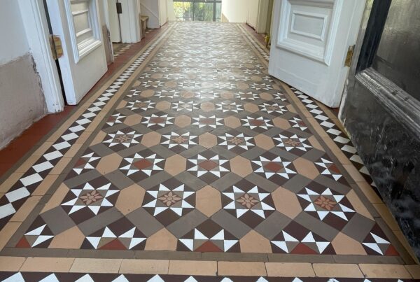 Muswell Hill victorian tile hallway restoration
