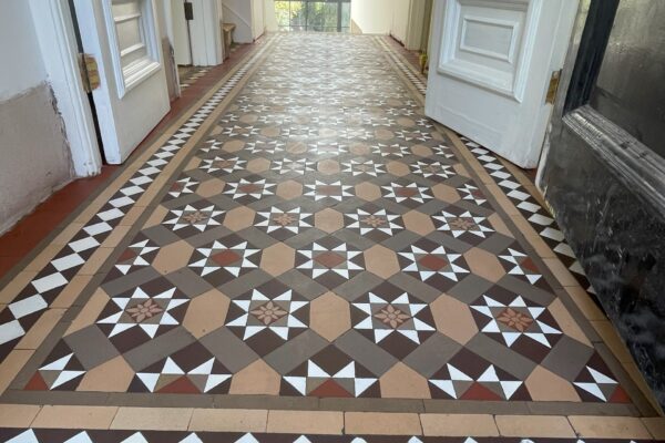 Muswell Hill victorian tile hallway restoration